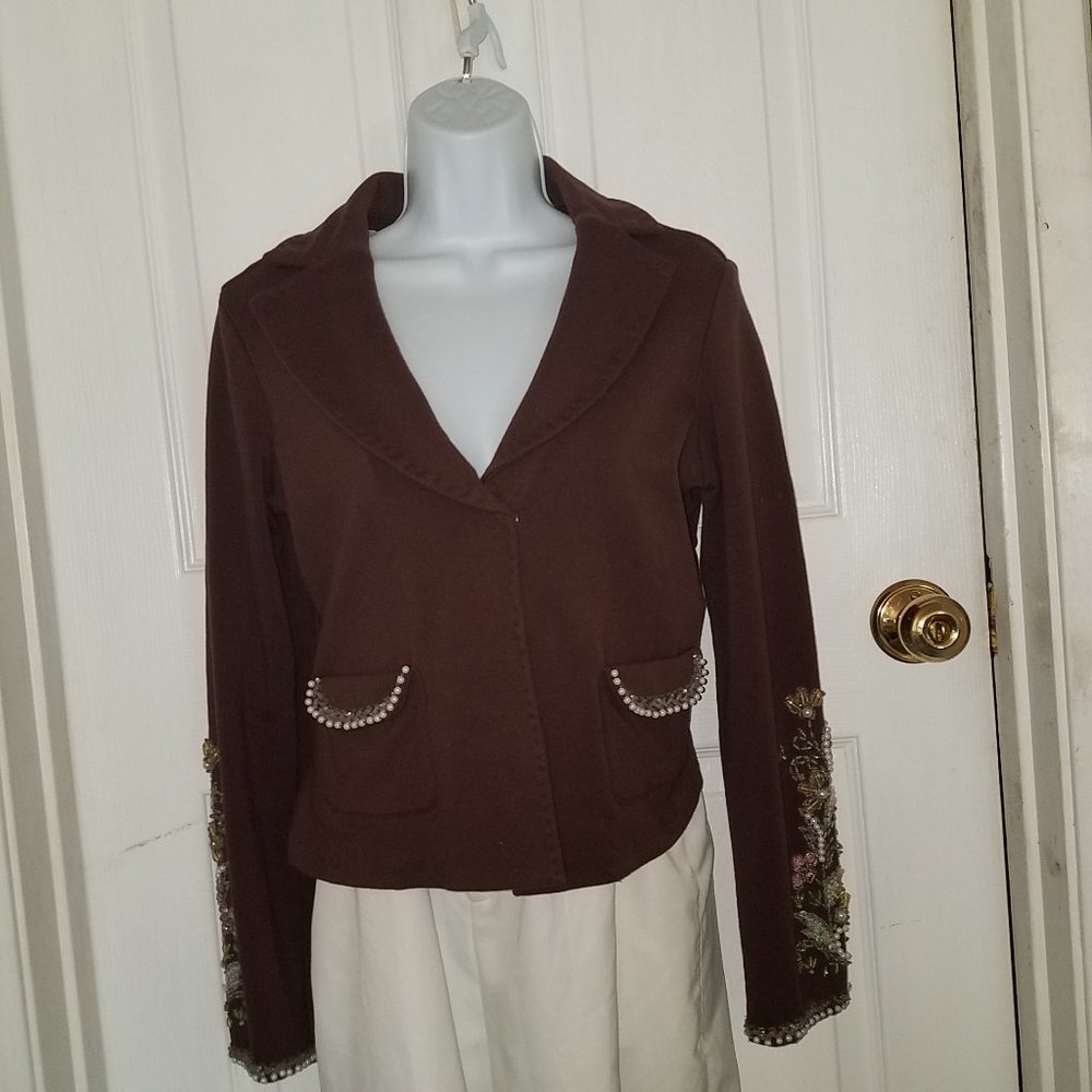 Brown Cropped Jacket - image 1